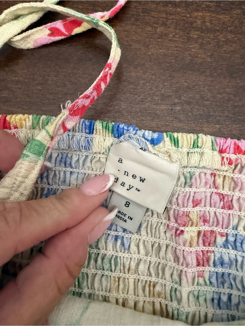 a new day Yellow Floral Mini Sundress with Pink & Blue Blooms - Picture 4 of 7